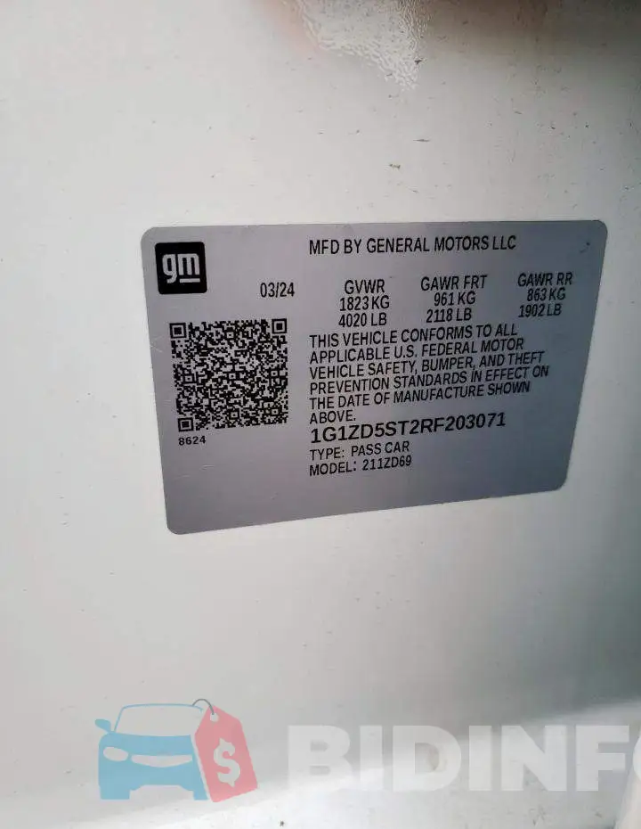 1G1ZD5ST2RF203071 Photo# 12