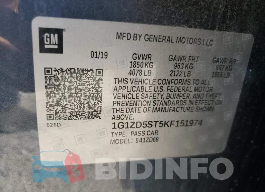 1G1ZD5ST5KF151974 Photo# 12