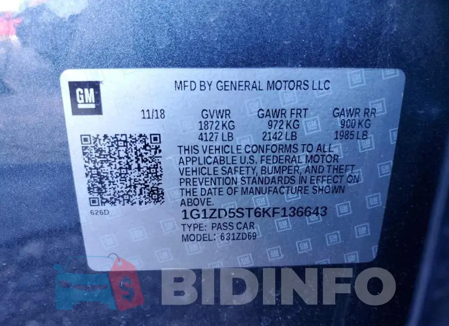 1G1ZD5ST6KF136643 Photo# 13