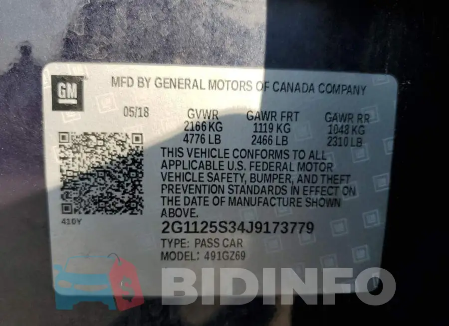 2G1125S34J9173779 Photo# 13