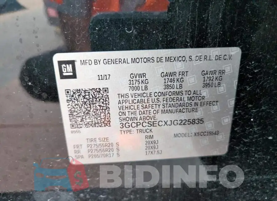 3GCPCSECXJG225835 Photo# 12