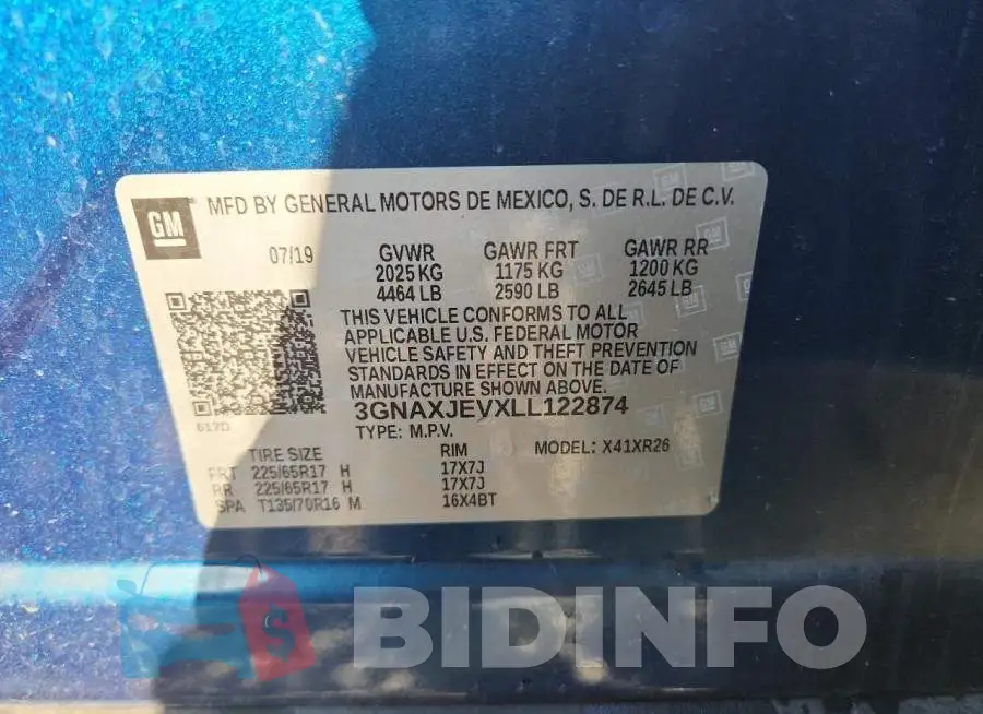 3GNAXJEVXLL122874 Photo# 13