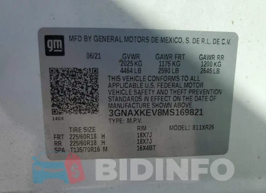 3GNAXKEV8MS169821 Photo# 13
