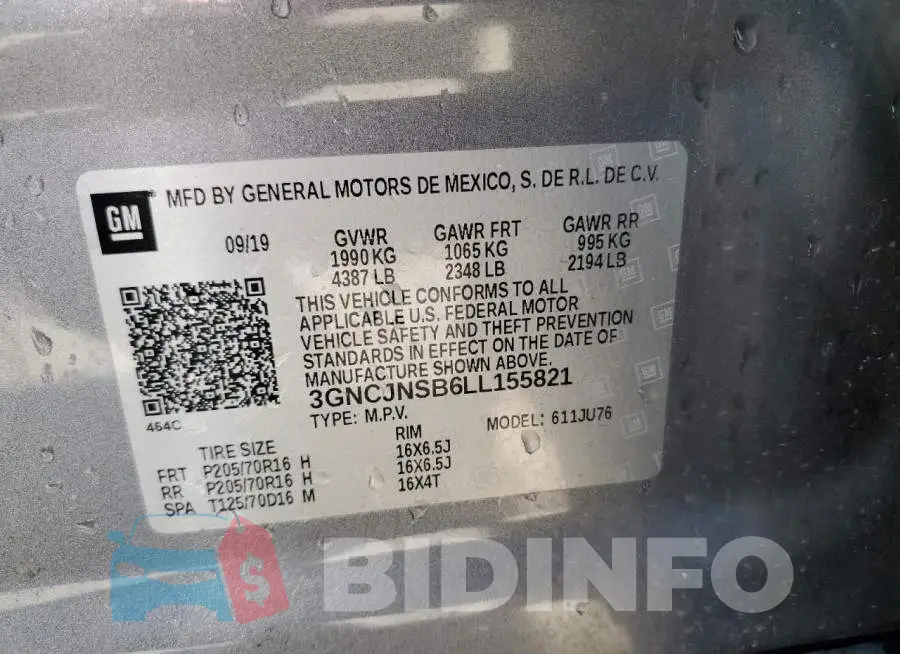 3GNCJNSB6LL155821 Photo# 13