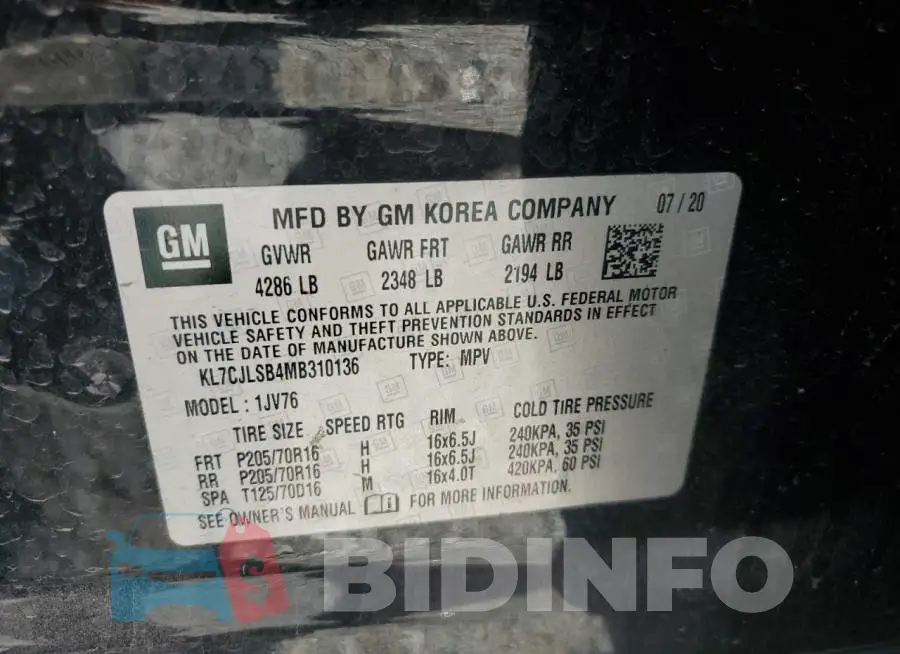 KL7CJLSB4MB310136 Photo# 13