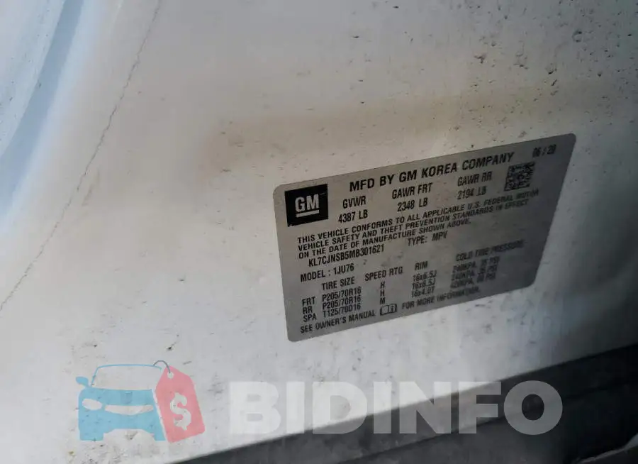 KL7CJNSB5MB301621 Photo# 12