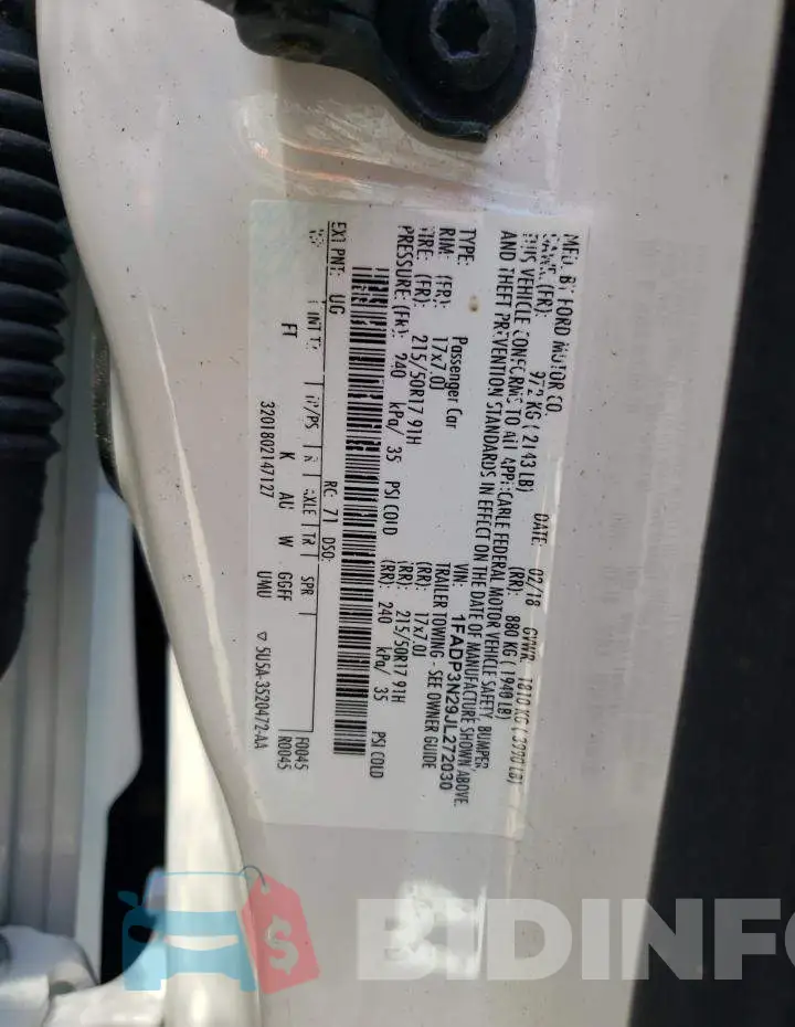 1FADP3N29JL272030 Photo# 14