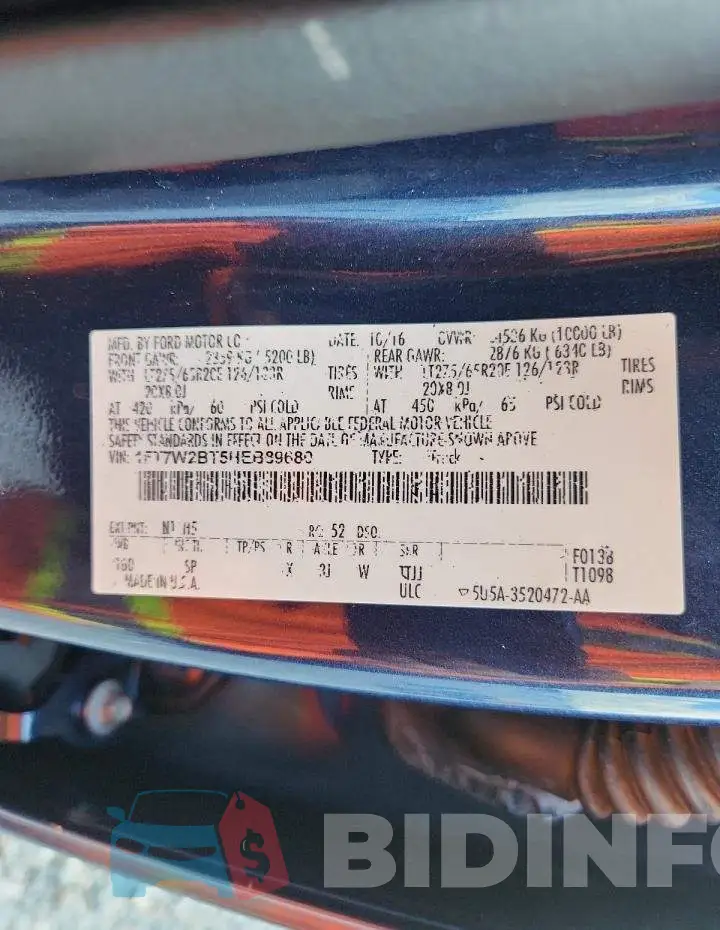 1FT7W2BT5HEB89680 Photo# 13