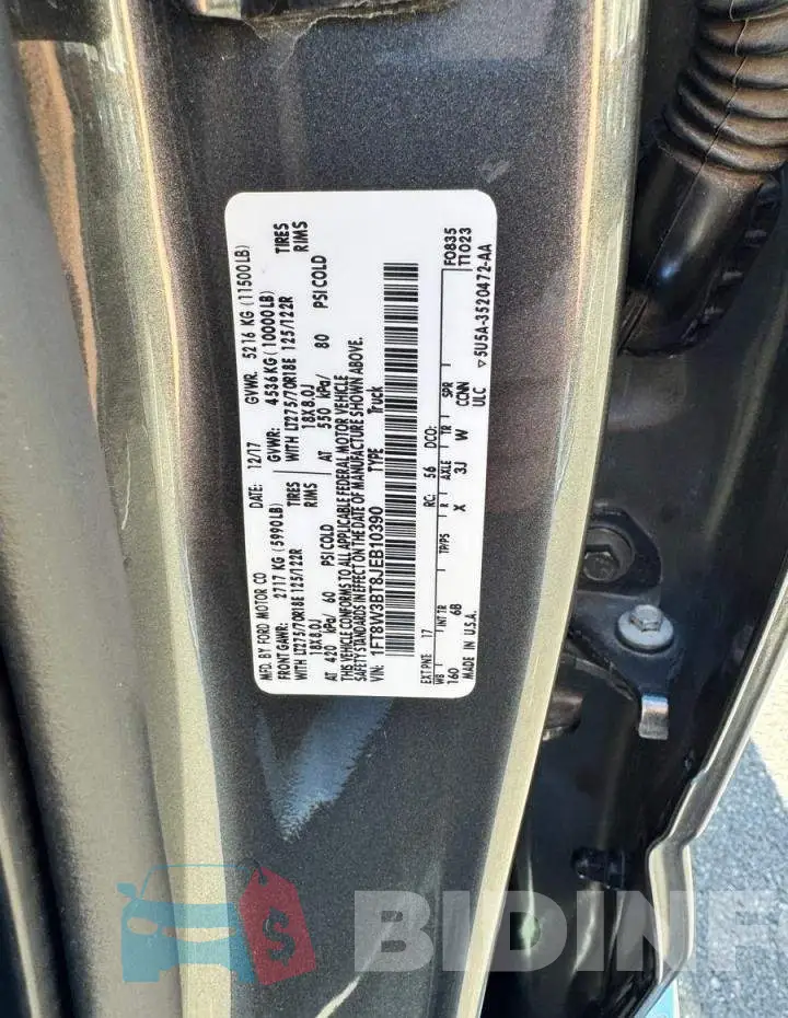 1FT8W3BT8JEB10390 Photo# 10