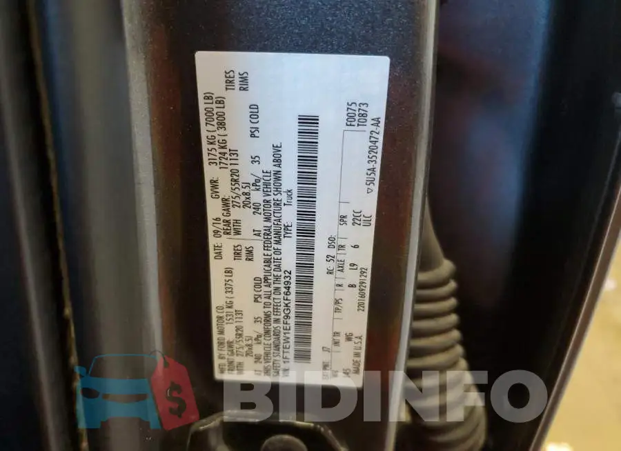 1FTEW1EF9GKF64932 Photo# 12