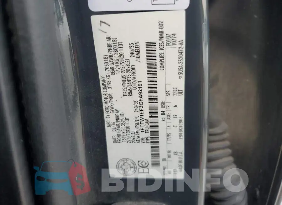 1FTFW1EF3GFA92191 Photo# 12