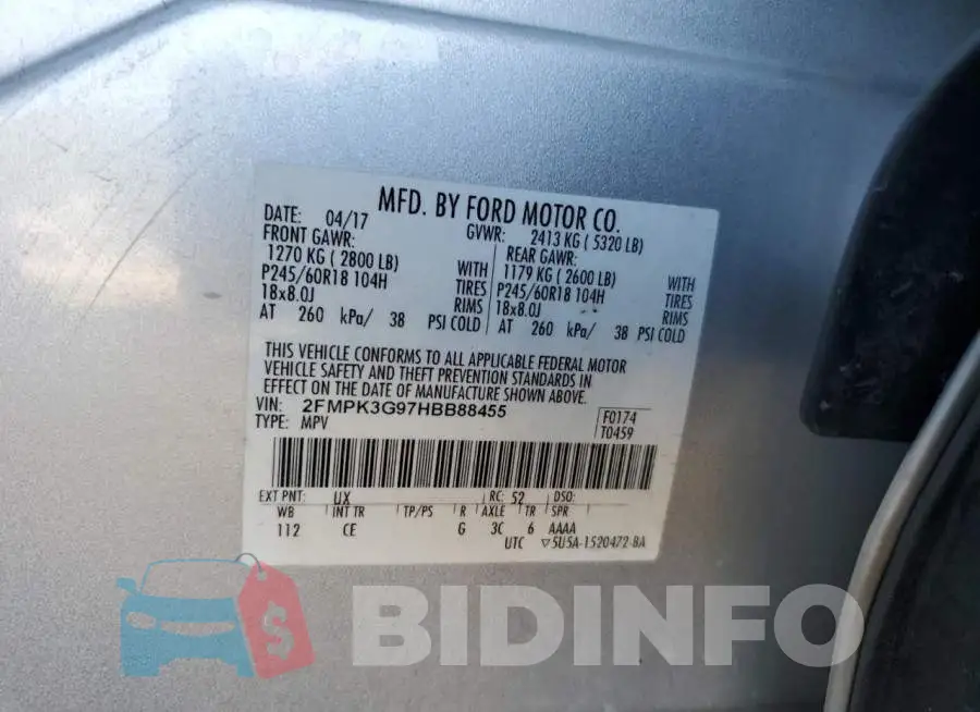 2FMPK3G97HBB88455 Photo# 13