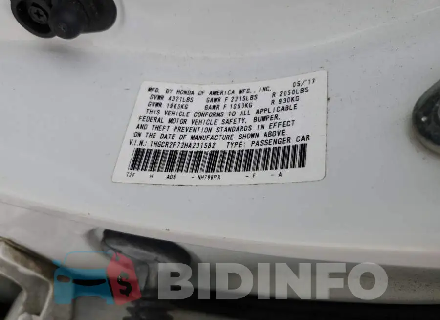 1HGCR2F73HA231582 Photo# 12
