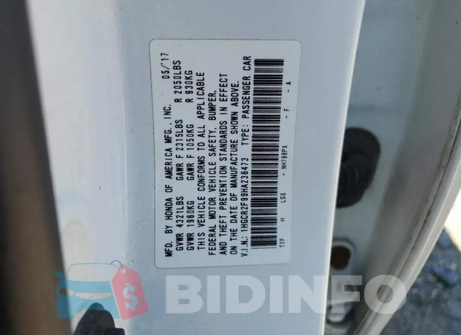 1HGCR2F99HA238473 Photo# 12