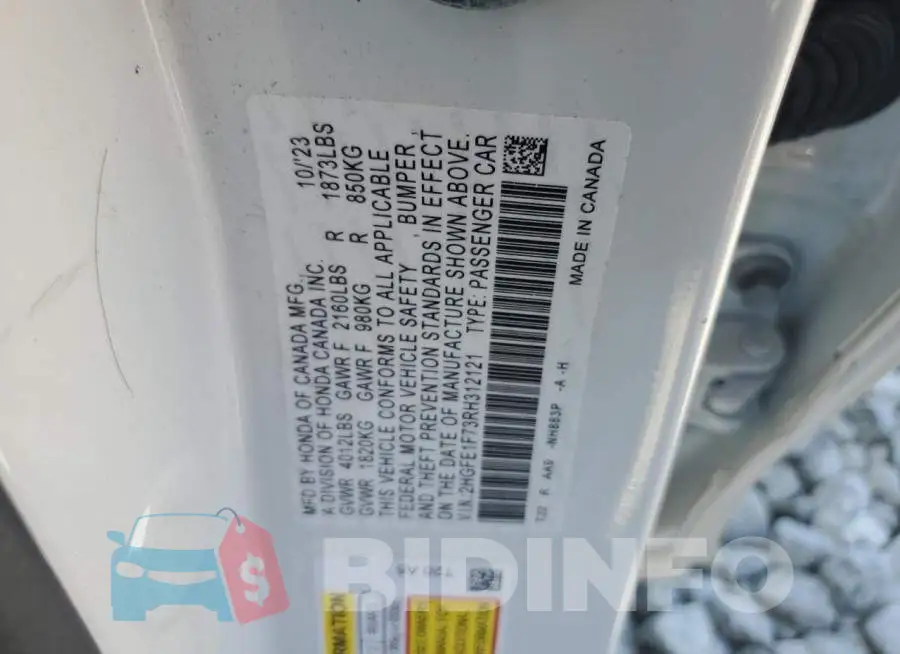 2HGFE1F73RH312121 Photo# 12