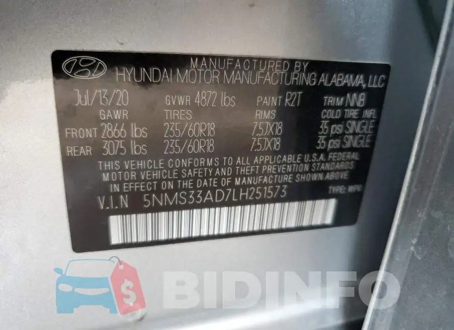 5NMS33AD7LH251573 Photo# 13