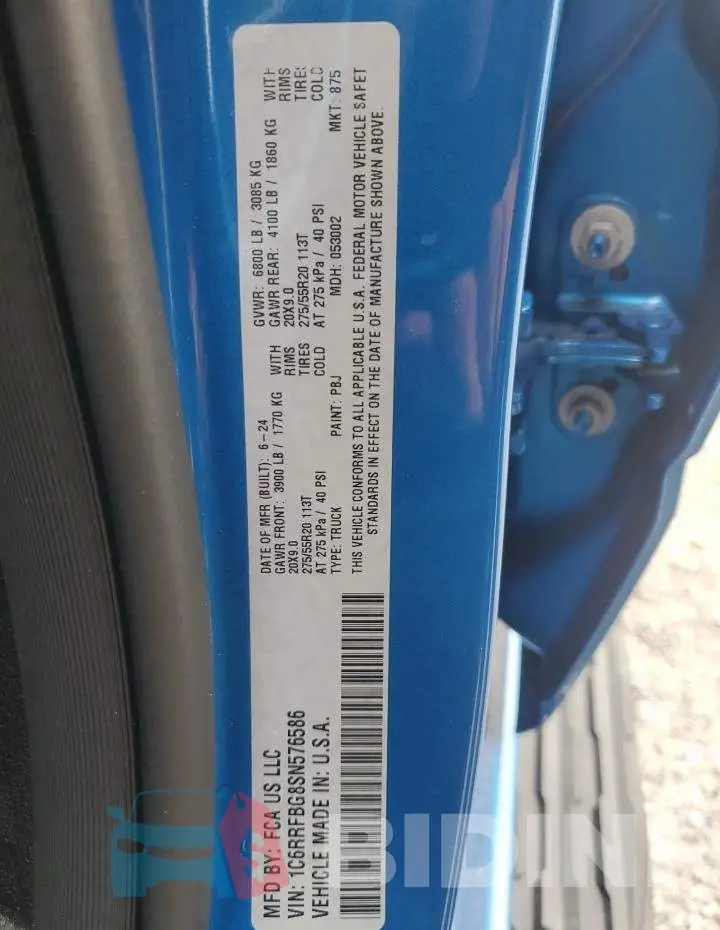 1C6RRFBG8SN576586 Photo# 13