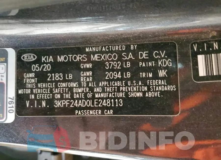 3KPF24AD0LE248113 Photo# 12