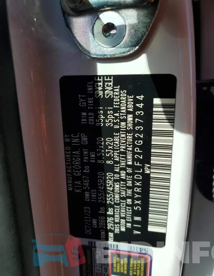 5XYRKDLF2PG237344 Photo# 13