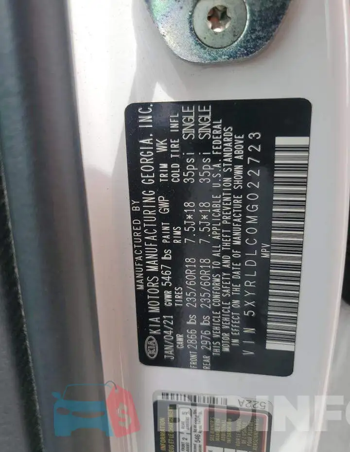 5XYRLDLC0MG022723 Photo# 13
