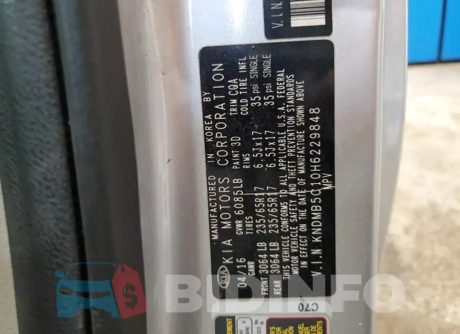KNDMB5C10H6229848 Photo# 13