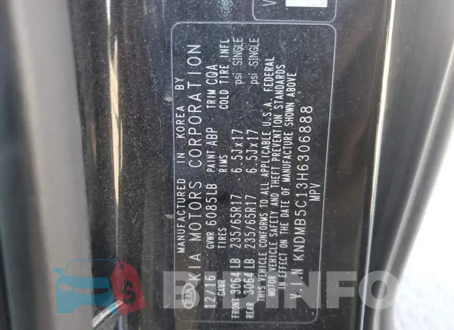 KNDMB5C13H6306888 Photo# 13