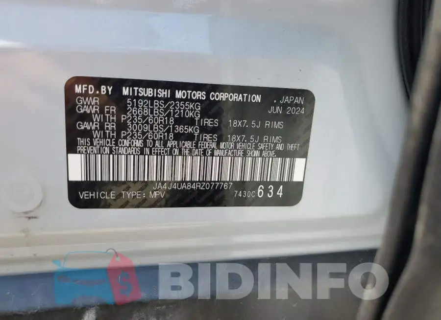 JA4J4UA84RZ077767 Photo# 13