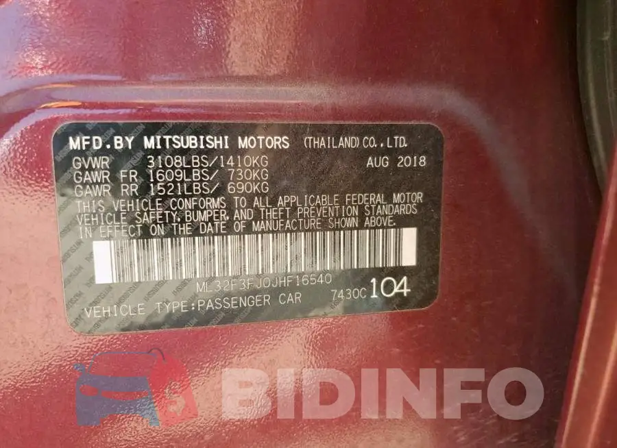 ML32F3FJ0JHF16540 Photo# 13