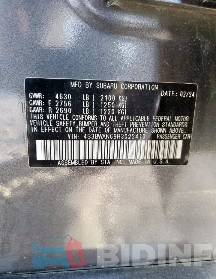 4S3BWAN69R3022410 Photo# 13