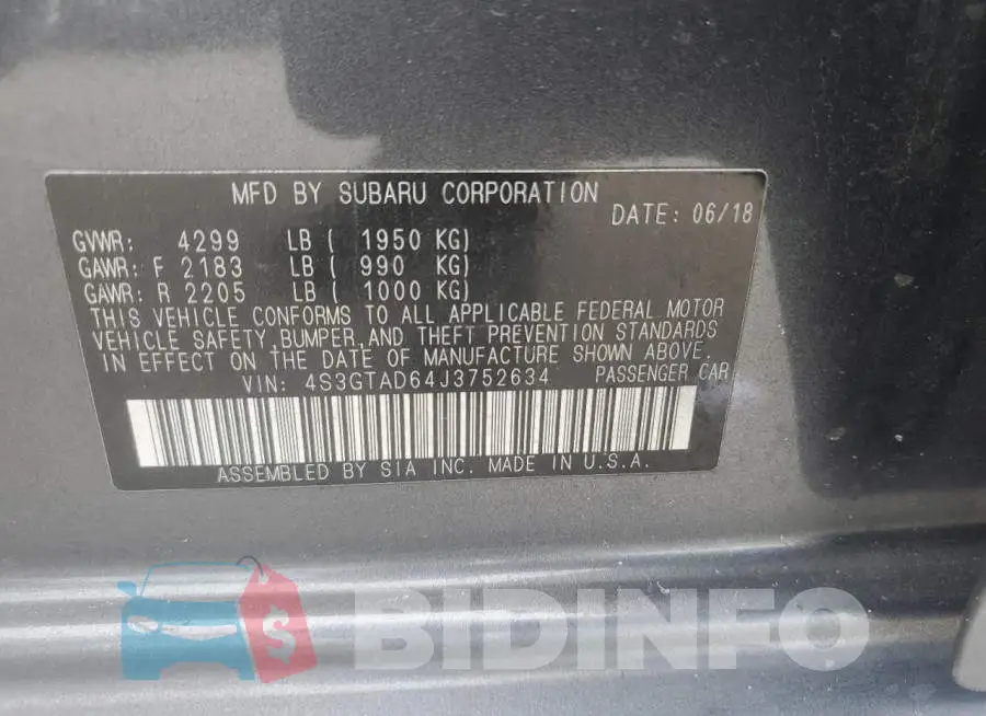 4S3GTAD64J3752634 Photo# 13