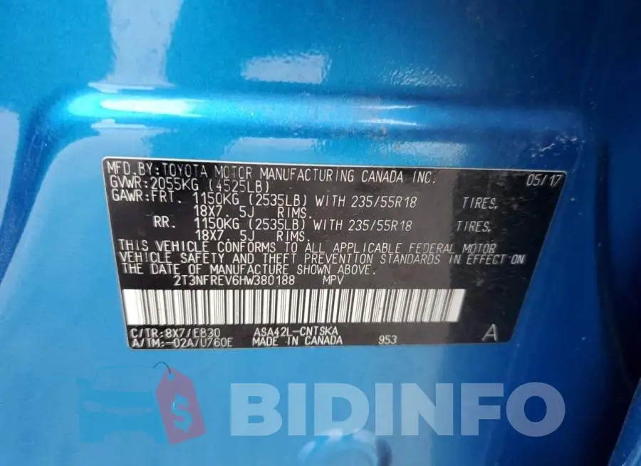 2T3NFREV6HW380188 Photo# 13