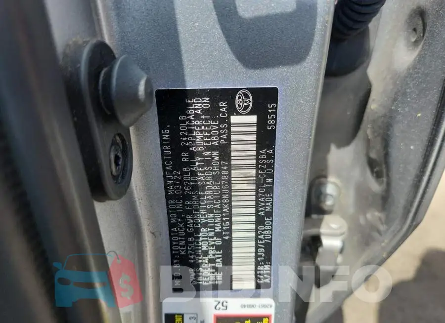4T1G11AK8NU678847 Photo# 12