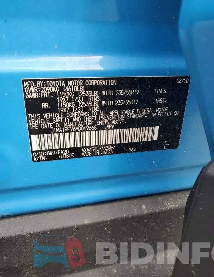 JTMA1RFV6MD069668 Photo# 13