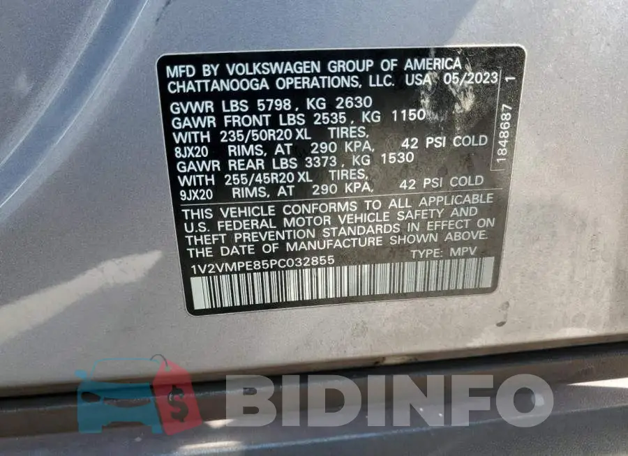 1V2VMPE85PC032855 Photo# 13