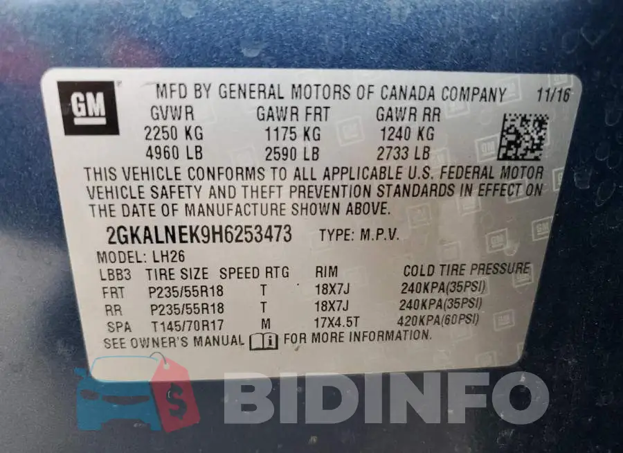 2GKALNEK9H6253473 Photo# 13