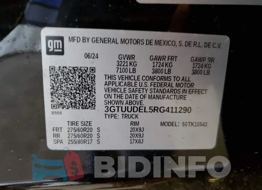 3GTUUDEL5RG411290 Photo# 12