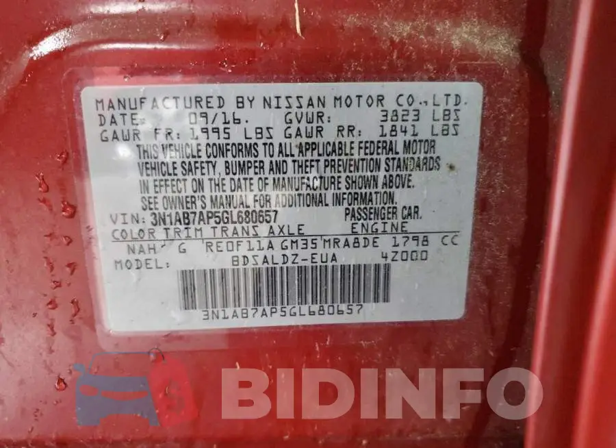 3N1AB7AP5GL680657 Photo# 12