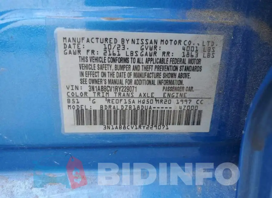 3N1AB8CV1RY229071 Photo# 13