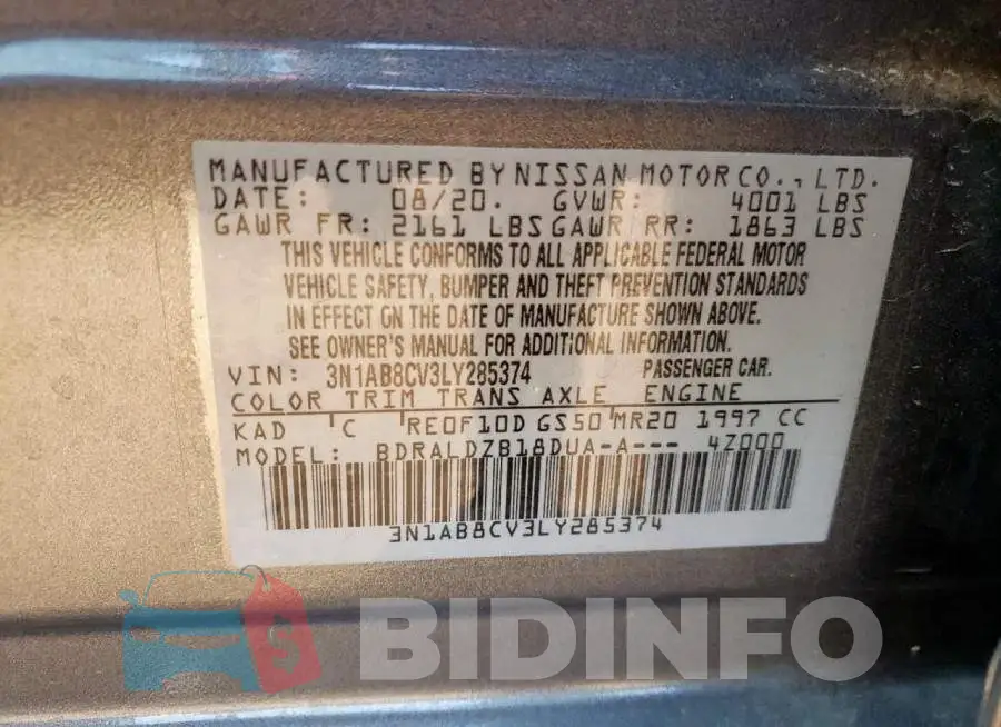 3N1AB8CV3LY285374 Photo# 12