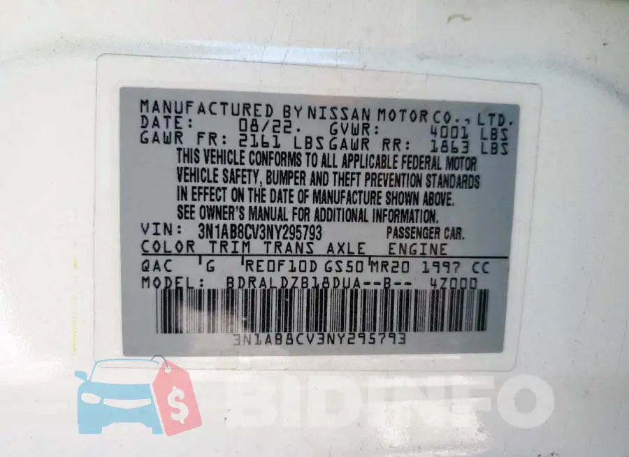 3N1AB8CV3NY295793 Photo# 12