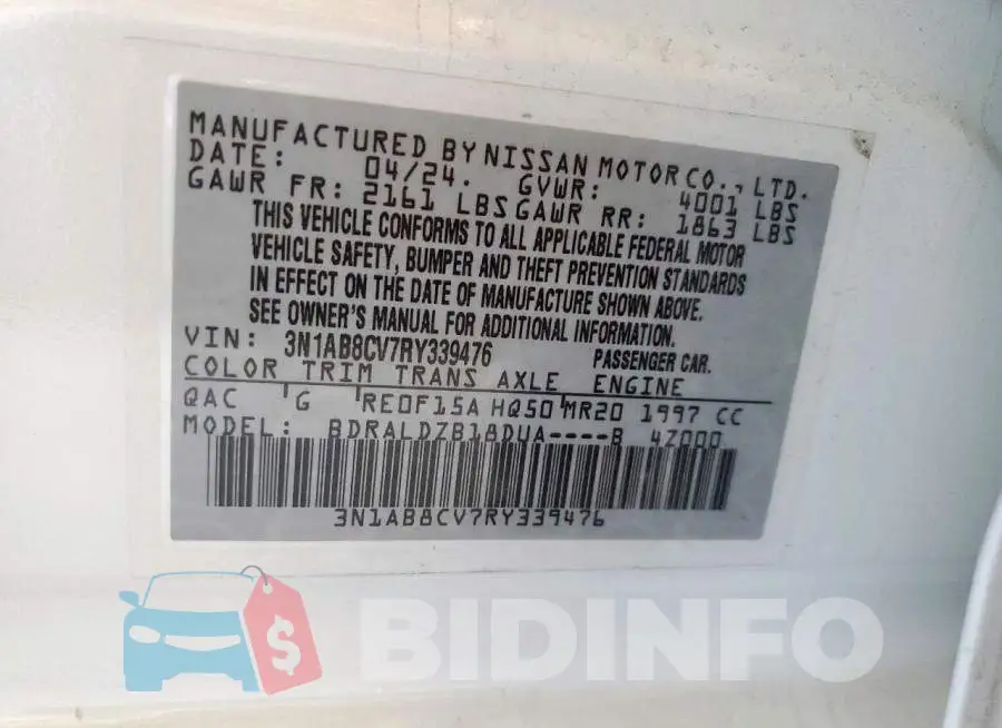 3N1AB8CV7RY339476 Photo# 12