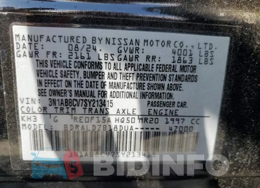 3N1AB8CV7SY213415 Photo# 12
