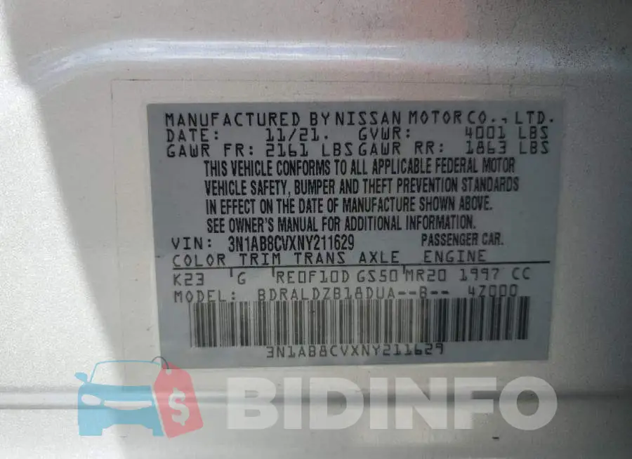 3N1AB8CVXNY211629 Photo# 12