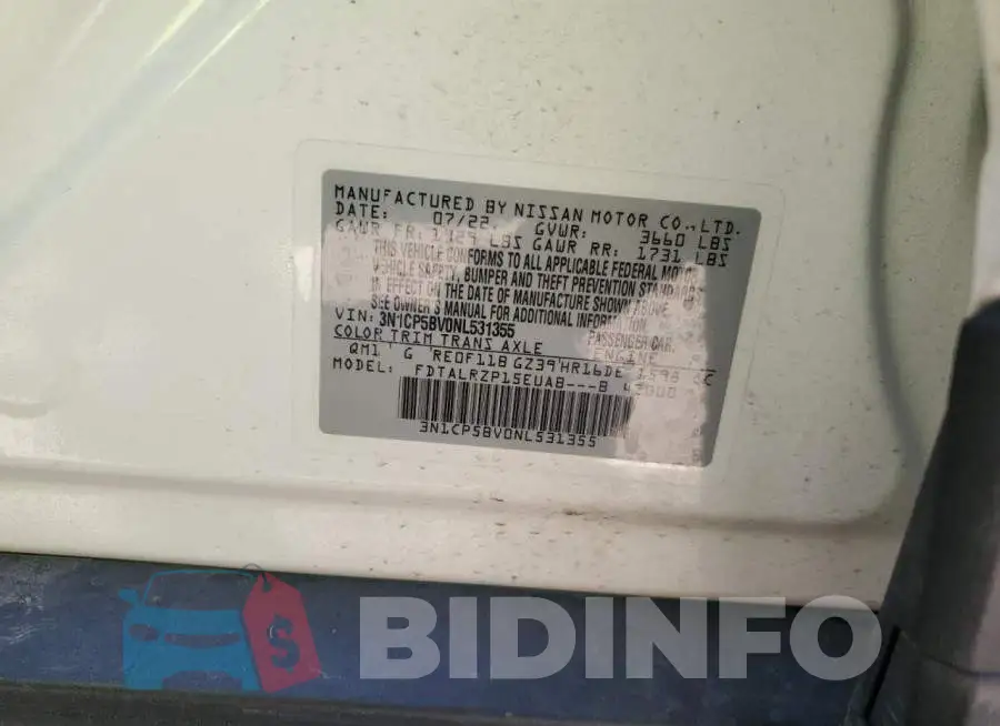 3N1CP5BV0NL531355 Photo# 13