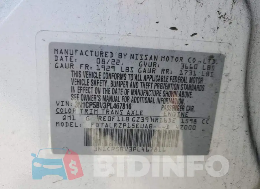 3N1CP5BV3PL467816 Photo# 12