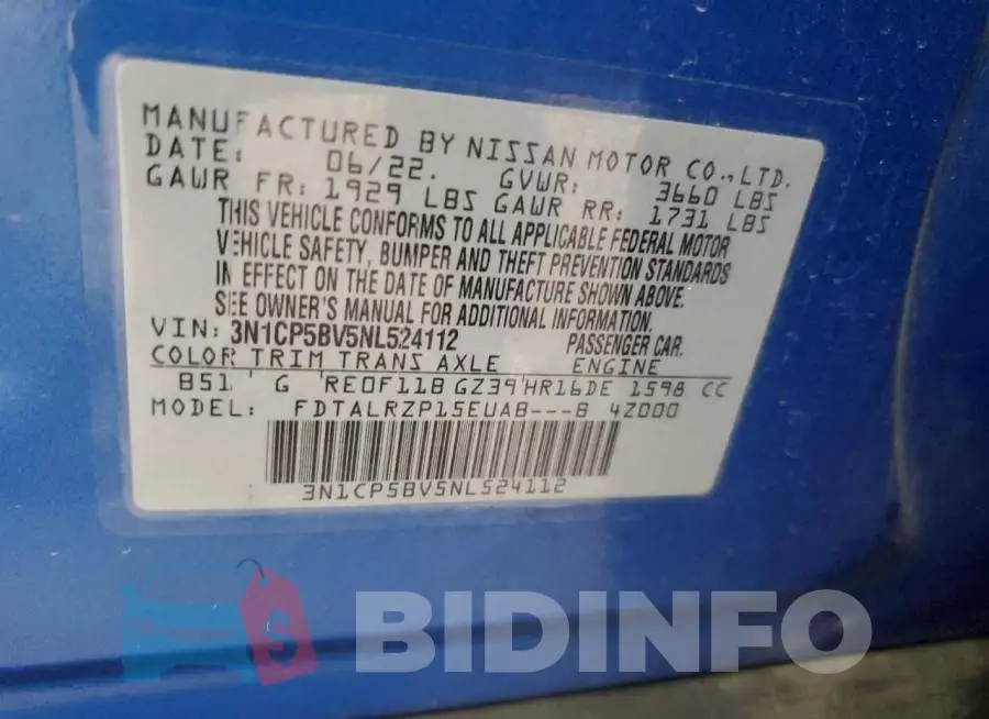 3N1CP5BV5NL524112 Photo# 12