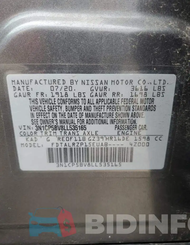 3N1CP5BV8LL535165 Photo# 13