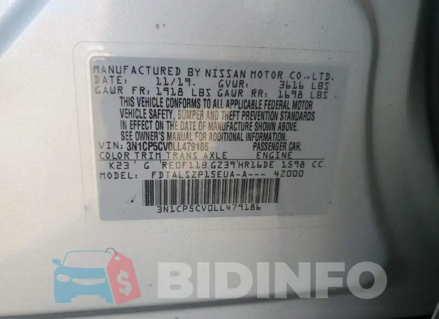 3N1CP5CV0LL479186 Photo# 13