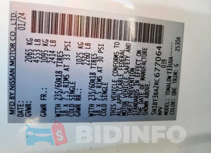 5N1BT3BA2RC677064 Photo# 14