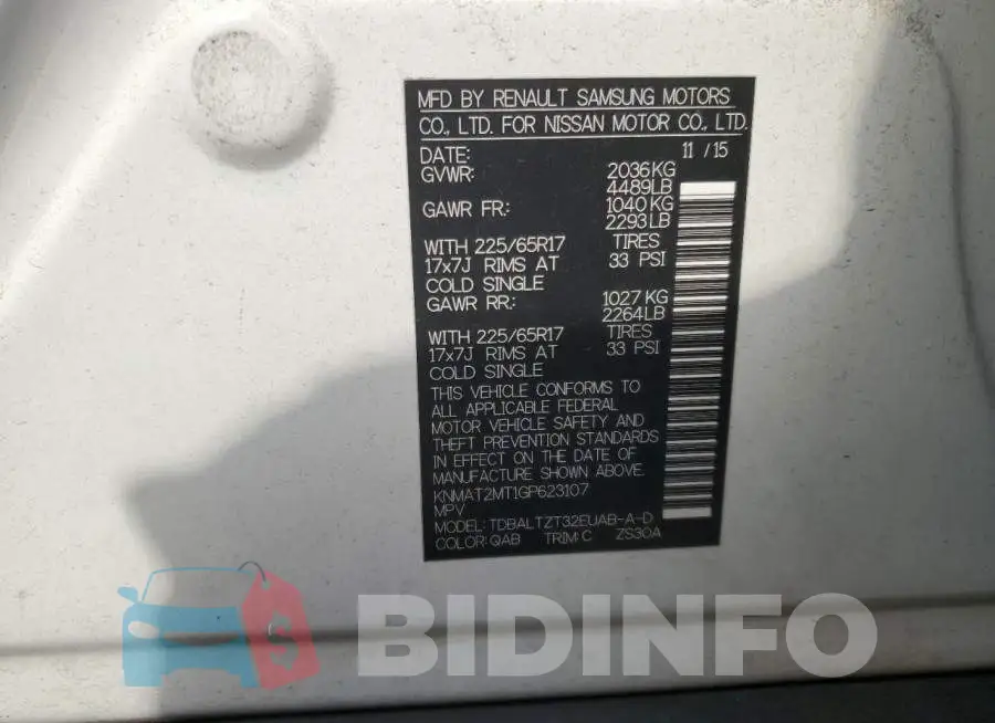 KNMAT2MT1GP623107 Photo# 13